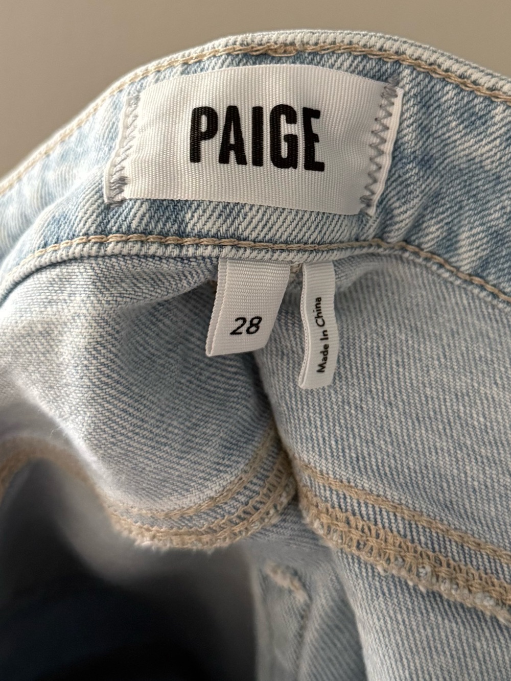Paige Leenah Ankle Wide Leg Jeans 28 Light Denim Blue Olevia Coastal Minimalist - Picture 13 of 13